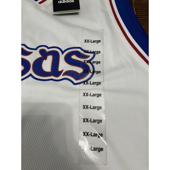 NWT Adidas #1 Kansas Jayhawks Swingman Pay Heed Basketball Jersey Size 2XL - Picture 3 of 5